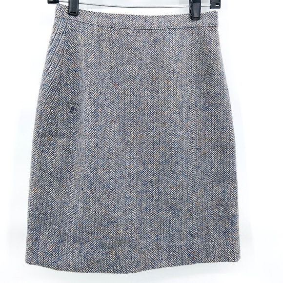 IRISH COTTAGE INDUSTRIES 100% Pure Wool Chevron Knit Short Skirt Cottagecore - Picture 1 of 5